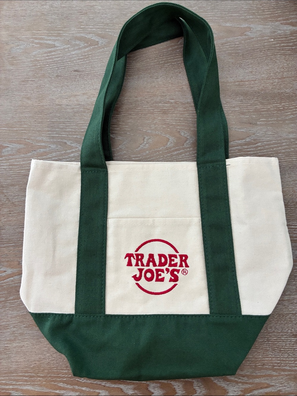 Trader Joe's Canvas Mini Tote - Dark Green